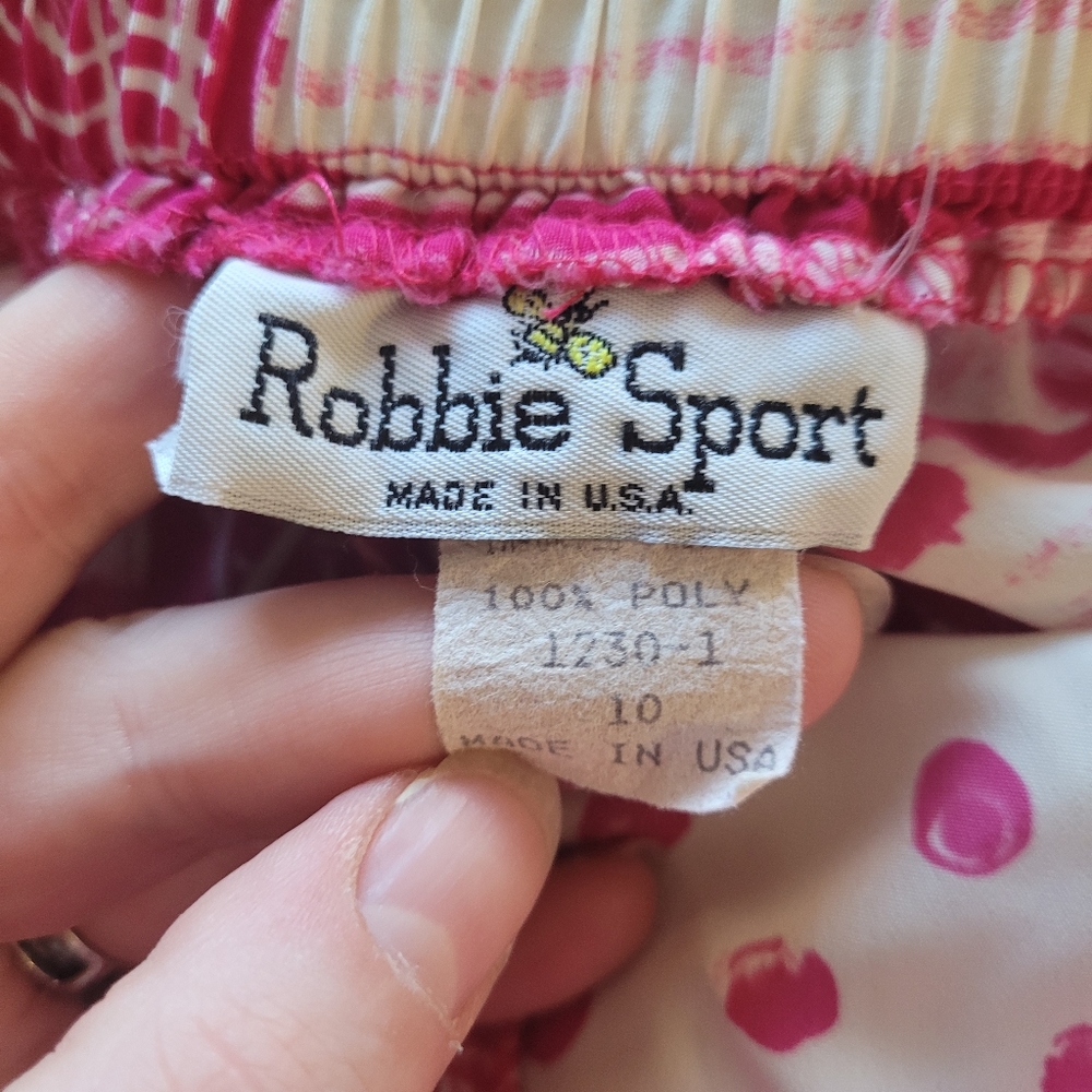 1980s Pink Geometric Print High Rise shorts - Picture 6 of 8